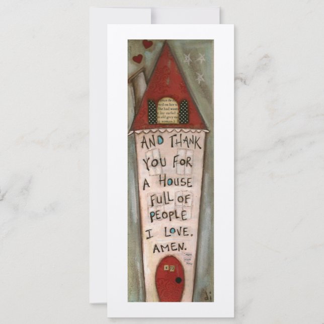 Cheio do Amor - Cartão Quadro Plano (Frente)