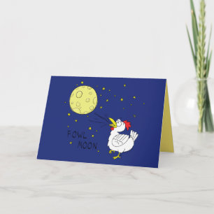 Cheio Fowl Moon - Cartão de Saudação de Frango Hal