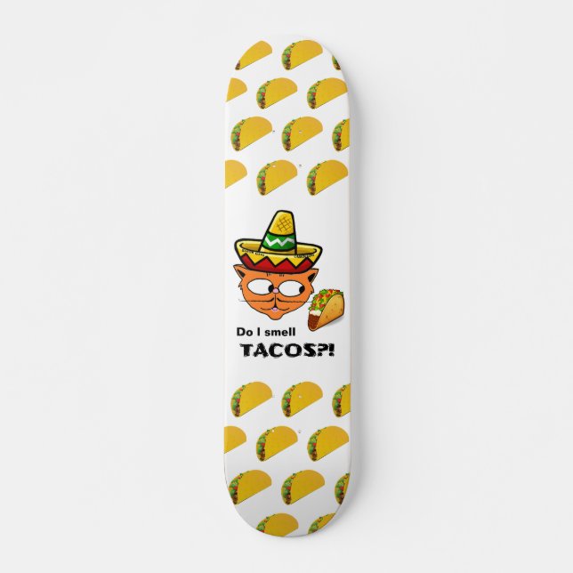 Cheira-Me Tacos? Senor Gato Skateboard (Frente)