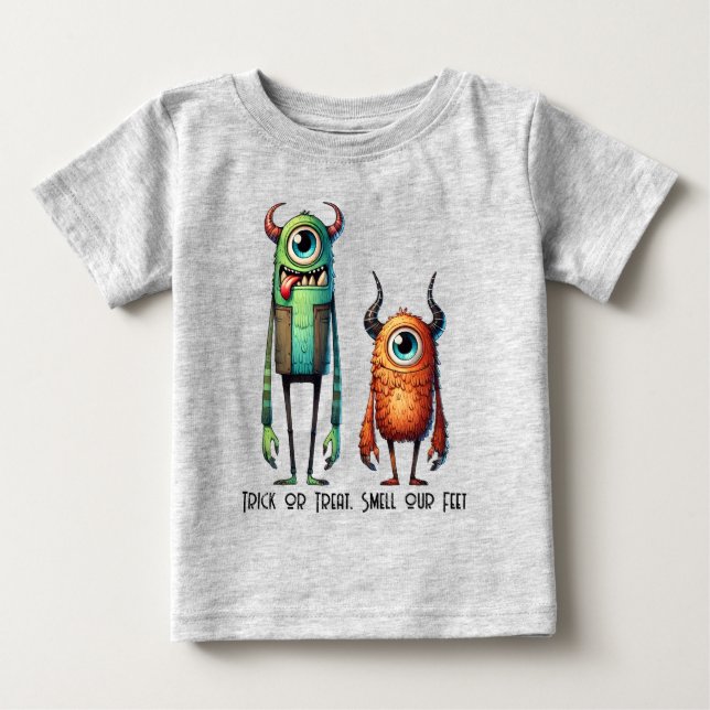Cheire nossa camisa de camiseta de monstro de pés (Frente)