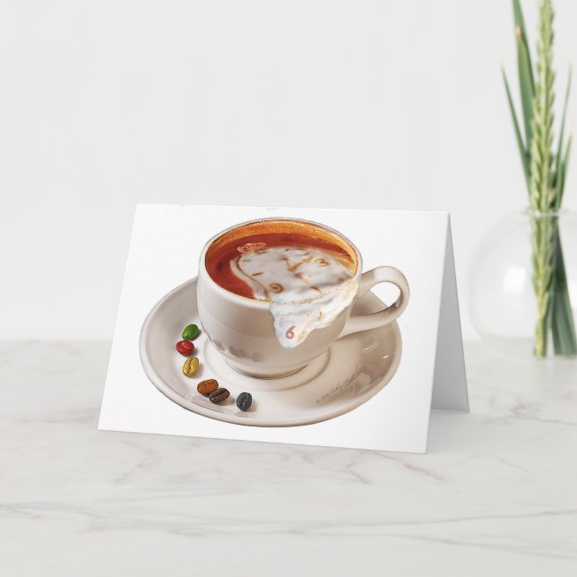 Cheire o cartão de aniversário do café (Frente)