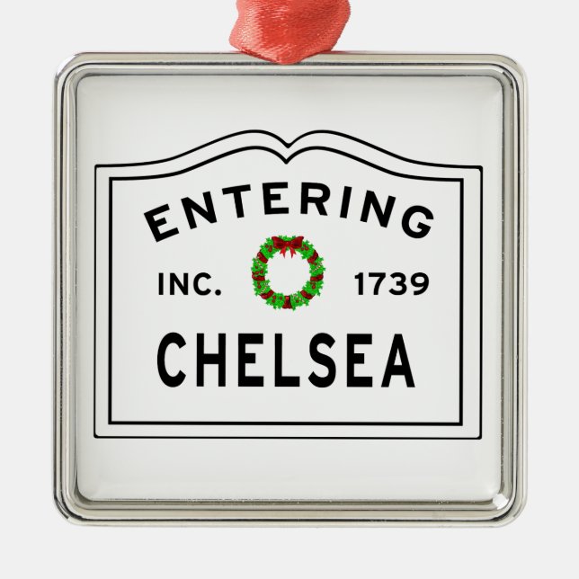 Chelsea, MÃE Feriado, Ornamento Metálico (Frente)