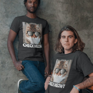Cheque Meowt, Engraçada Camiseta Gato