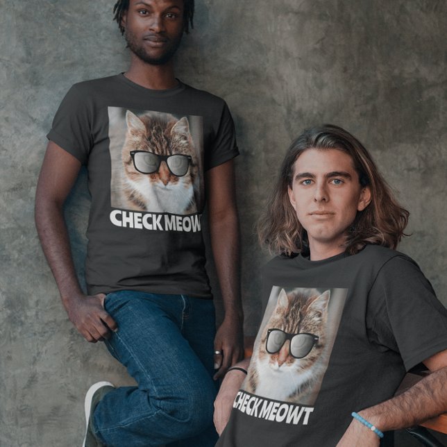 Cheque Meowt, Engraçada Camiseta Gato (Criador carregado)