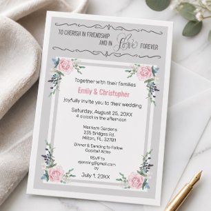 Cherish no Convite de casamento de amizade e amor