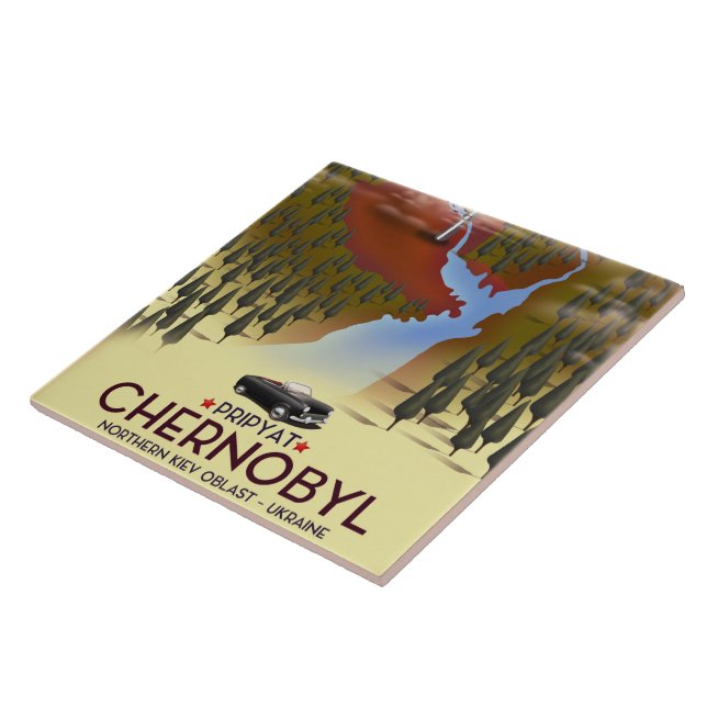 Chernobyl, Pripyat, cartaz de viagem da Ucrânia (Lateral)