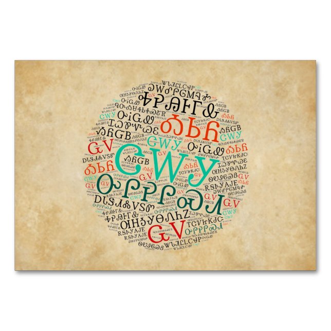 Cherokee - Sílaba - Pergaminho - Olhar Cartão Simp (Frente)