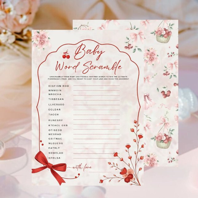 Cherry Baby Word Scramble Game | Chá do Arco rosa (Criador carregado)