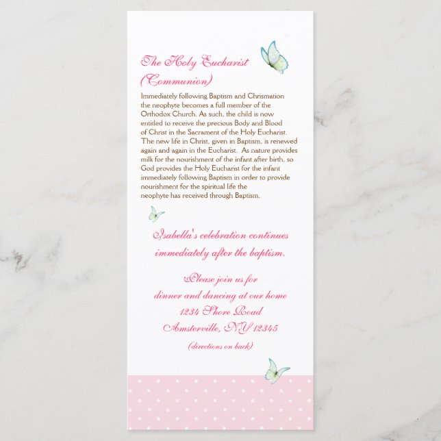 Cherry Blossom Baptism Programa 5/5 (Frente)