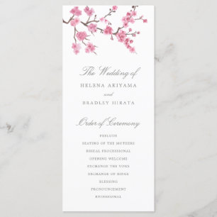 Cherry Blossom Bloom Programa Casamento