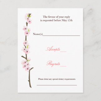 Cherry Blossom Branch RSVP (Branco)