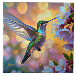 Cherry Blossom Fantasy Hummingbird