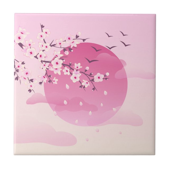 Cherry Blossom - Paisagem Japonesa Rosa (Frente)