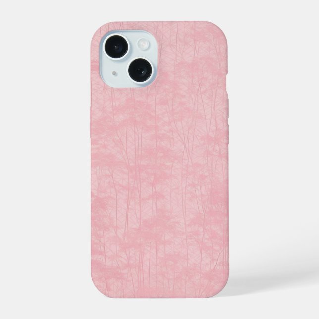 Cherry Blossom Pink Bamboo and Flora Phone Case (Verso)