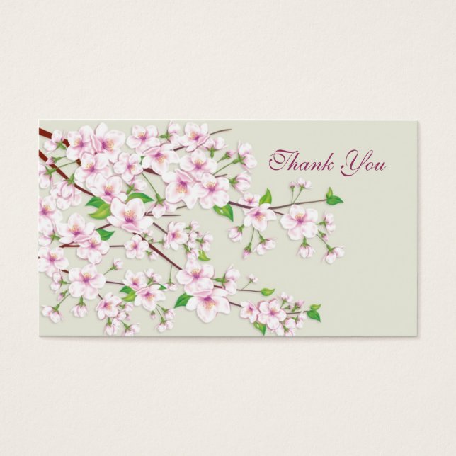 Cherry Blossom (Sakura).Obrigado Marca de Casament (Frente)