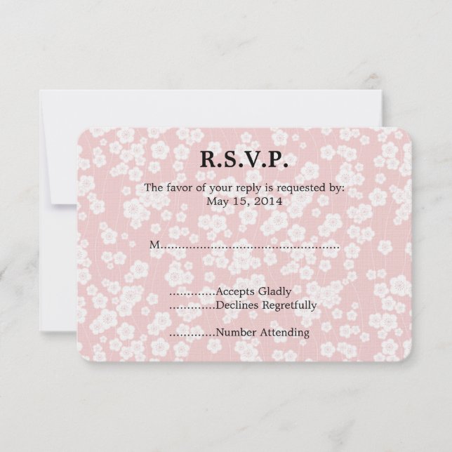 Cherry Blossom Wedding RSVP (Frente)
