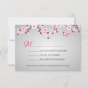Cherry Blossomo Cinza rosa RSVP