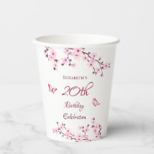 Cherry Blossomo White Pink - Aniversário Personali