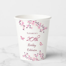 Cherry Blossomo White Pink - Aniversário Personali