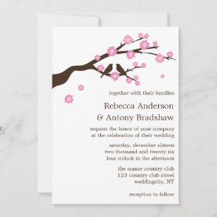 Cherry Blossoms Convites para Casamento