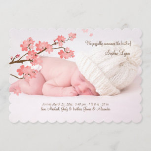 Cherry Blossoms Foto do Anúncio de Nascimento