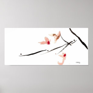 Cherry Blossoms Longing Art Impressão