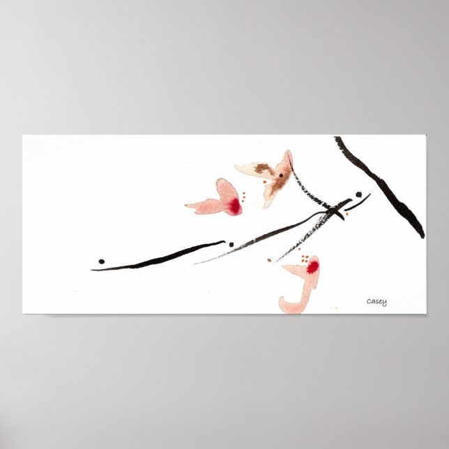 Cherry Blossoms Longing Art Impressão (Frente)