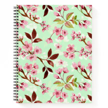 Cherry Blossoms Mint Background