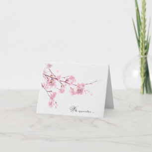 Cherry Blossoms Simpatia Cartões de agradecimento