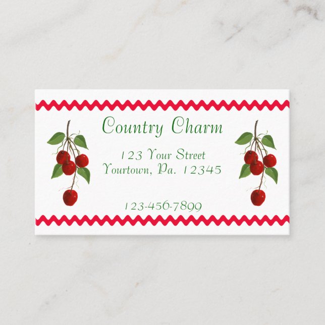 Cherry Bunch Cartão de visita (Frente)