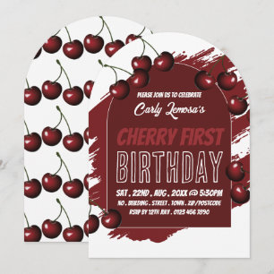 Cherry Design, Cherry First Birthday Convite