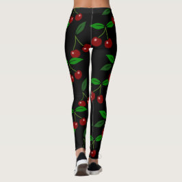 Cherry Escolha suas leggings de fundo de cor