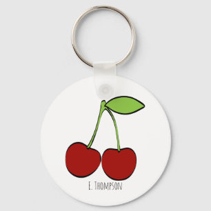 Cherry Illustration Chaveiro