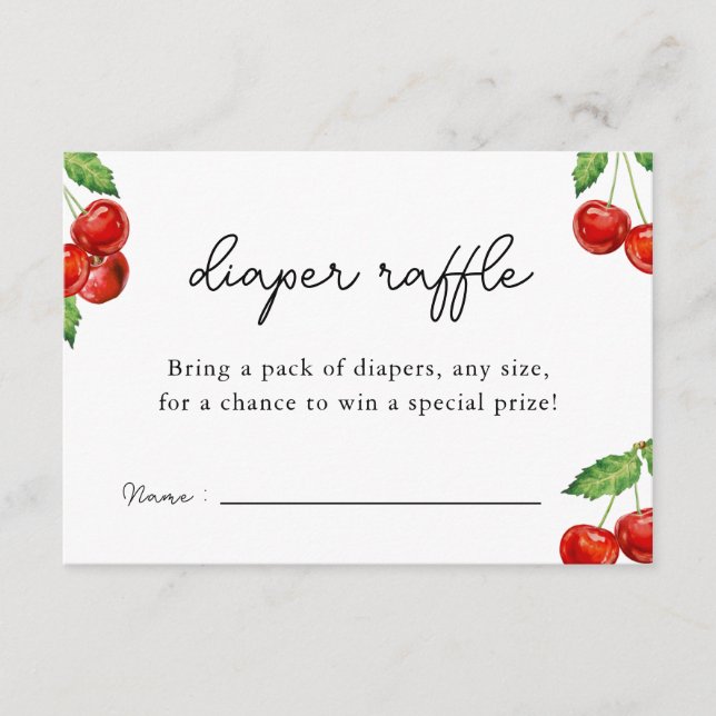 Cherry no Chá de fraldas superior Cartão de Jogo R (Frente)