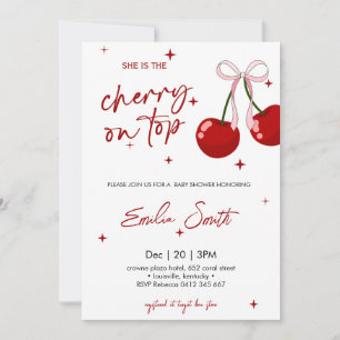 Cherry no Convite de Chá de fraldas Superior