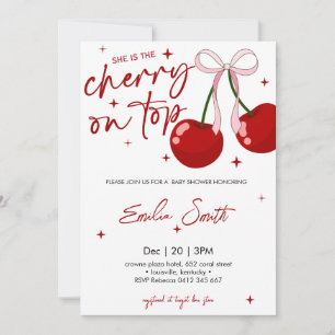 Cherry no Convite de Chá de fraldas Superior