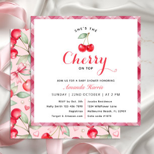 Cherry no Convite de Chá de fraldas Superior
