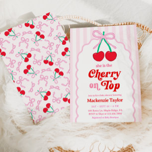 Cherry no Convite de Chá de fraldas Superior