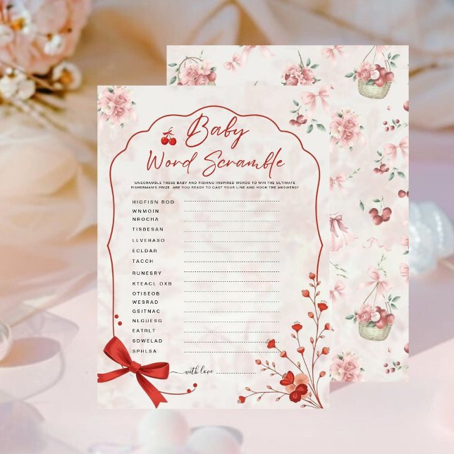 Cherry no Top Baby Word Scramble Game | Arco rosa (Criador carregado)