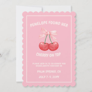 Cherry no Top Sweet Arco Bachelorette Convite
