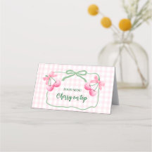 Cherry On Top Birthday Folheto Menu Card