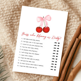 Cherry on Top Jogo de Adivinhação para Chá de Bebê