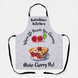 Cherry Pie All-Over Impressão Apron