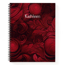 Cherry Red Swirl Feminina Personalizada