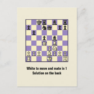 Chess Mate Em 1 Quebra-cabeça Nº 2 Cartão Postal