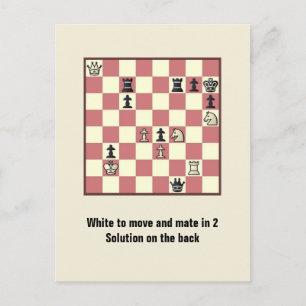 Chess Mate In 2 Quebra-cabeça nº 6 Cartão Postal
