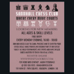 Chess Pieds, Chess Club Advertising Flyer<br><div class="desc">Peças De Xadrez,  Folhetos De Publicidade Do Clube De Xadrez Pela Loja De Cartão de visita.</div>