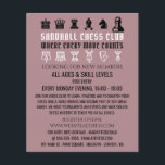 Chess Pieds, Chess Club Advertising Flyer<br><div class="desc">Peças De Xadrez,  Folhetos De Publicidade Do Clube De Xadrez Pela Loja De Cartão de visita.</div>