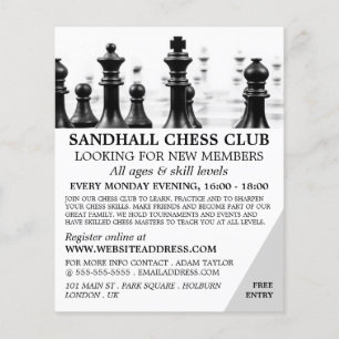 Chessboard, Chess Club Advertising Flyer