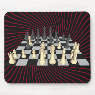 Chessboard com peças de xadrez - Mousepad Persona